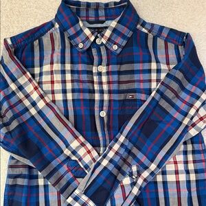 Tommy Hilfiger Travis Checkered Plaid Classic Button Down Shirt Casual Cotton